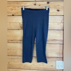 Wool Grey Merino Base Layer Capri Pants Womens Small Jack Wolfskin